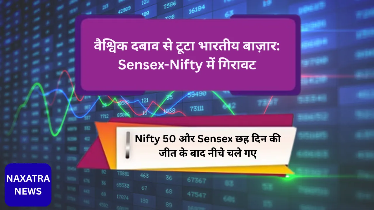 वैश्विक दबाव से टूटा भारतीय बाज़ार: Sensex-Nifty में गिरावट