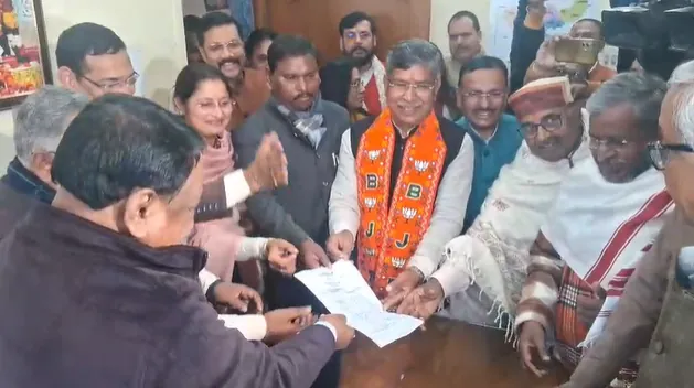 BJP प्रदेश अध्यक्ष पद के लिए आदित्य साहू ने किया नामांकन, मौके पर मौजूद रहे केंद्रीय मंत्री जुएल उरांव सहित कई नेता