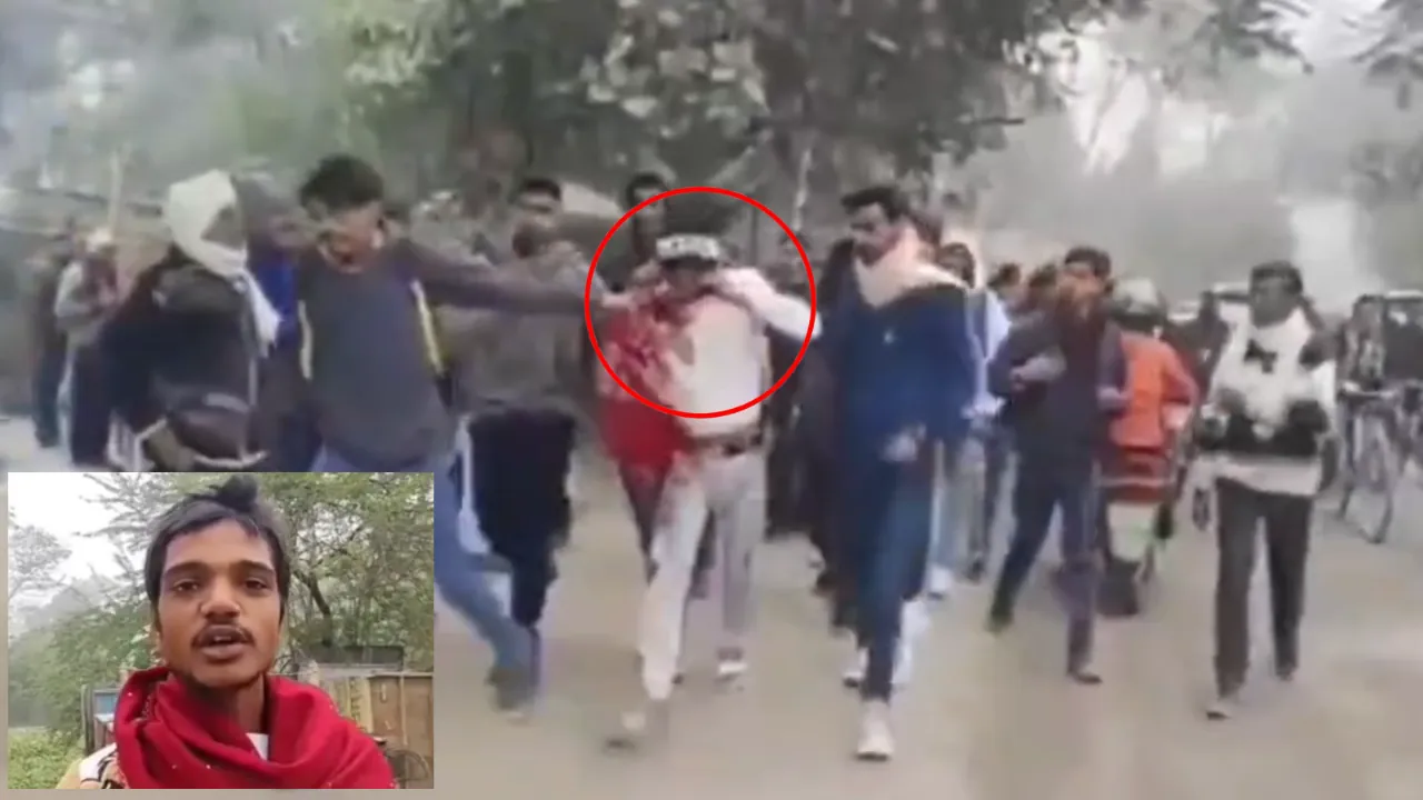 भीड़ तंत्र की बर्बरता: मोबाइल चोरी के शक में युवक की बेल्ट और लात-घूंसों से की बेरहमी से पिटाई