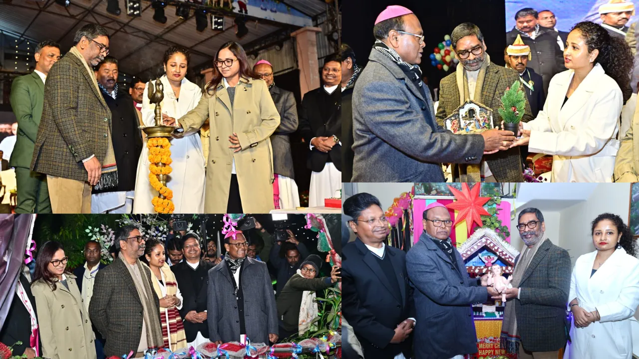 पत्नी कल्पना सोरेन के साथ आर्च बिशप हाउस पहुंचे CM हेमंत सोरेन, राज्यवासियों को दी क्रिसमस और नववर्ष की शुभकामनाएं