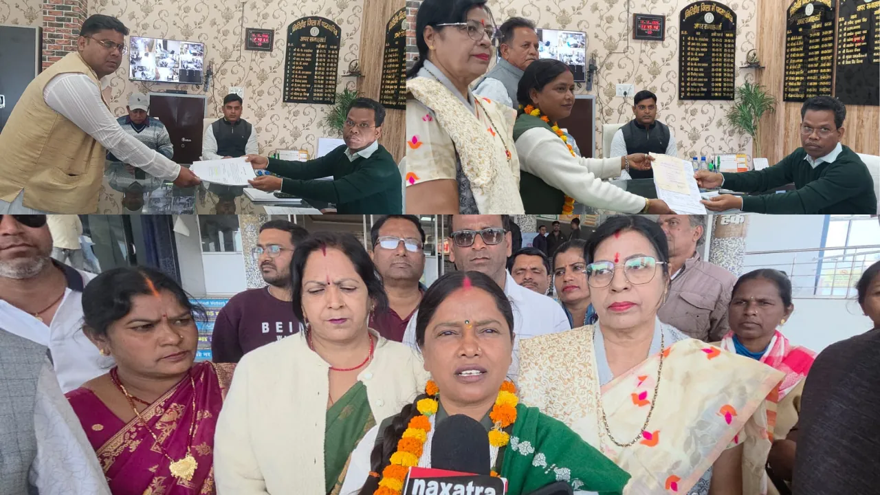 गिरिडीह मेयर के लिए प्रमिला और योगेंद्र ने दाखिल किया नामांकन का पर्चा