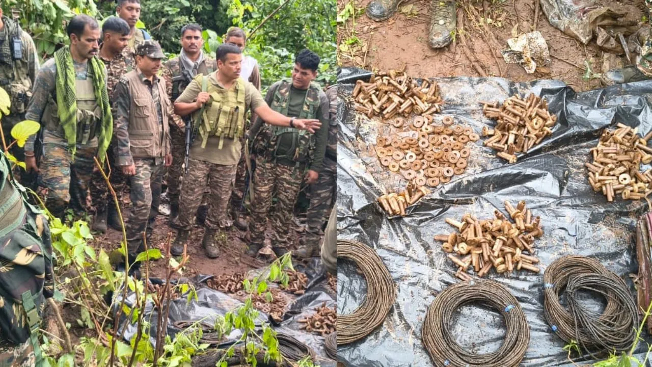 पारसनाथ के जंगल सुरक्षाबलों का सर्च अभियान, भारी मात्रा में नक्सली सामग्री बरामद