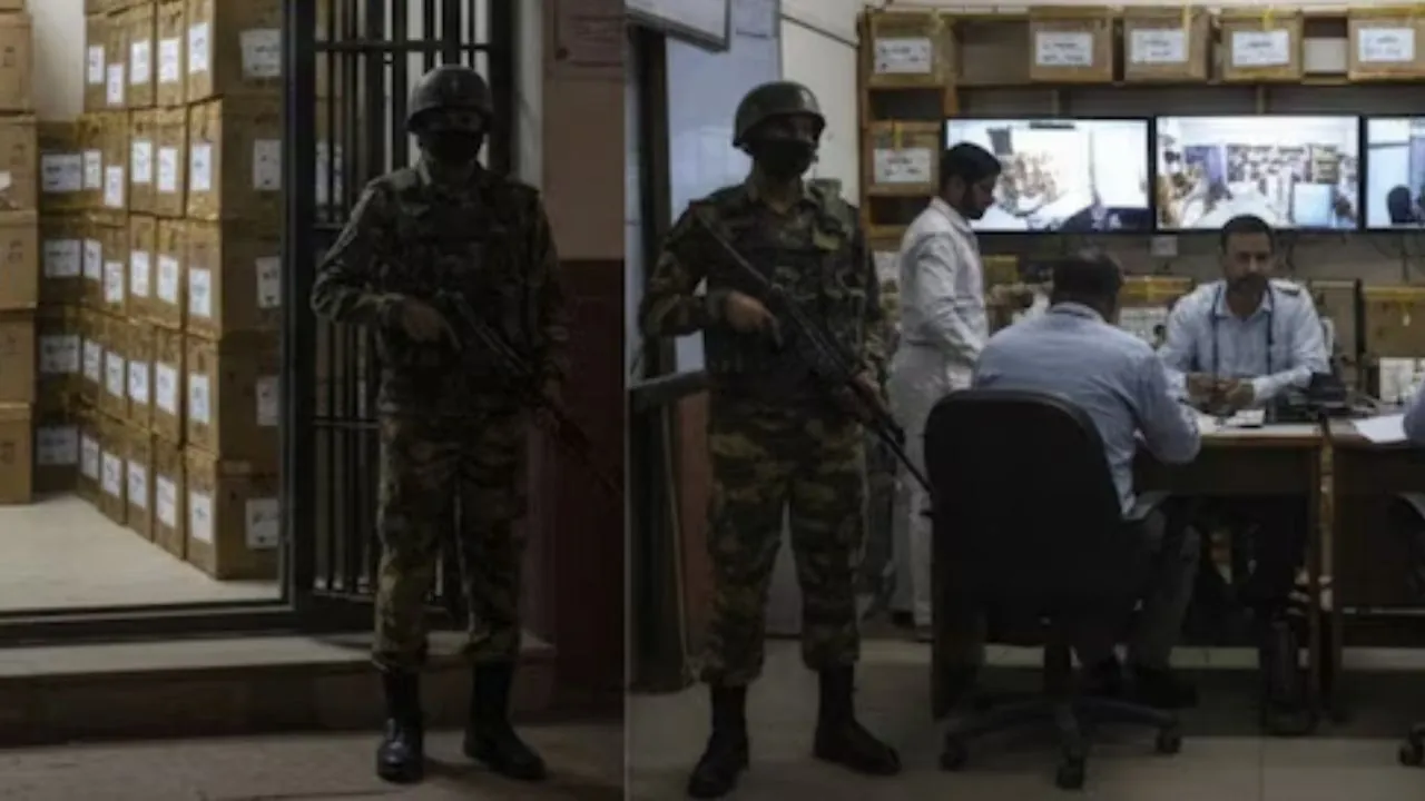 बिहार विधानसभा के पहले फेज का चुनाव संपन्न,  स्ट्रांग रूम में EVM का पहुंचना शुरू