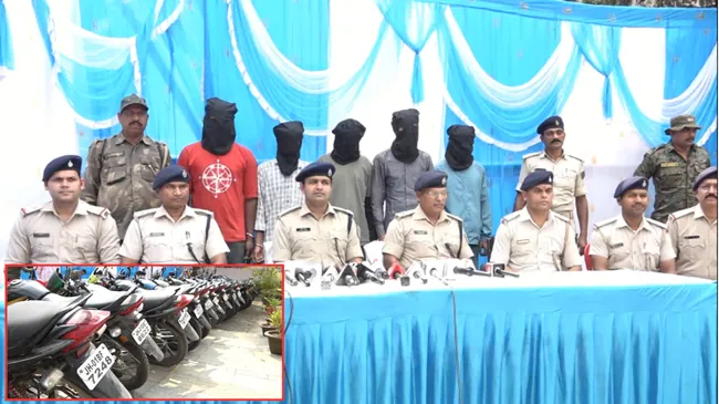 Ranchi में चोरी की 15 मोटरसाइकिल के साथ पुलिस ने 5 अपराधियों को दबोचा