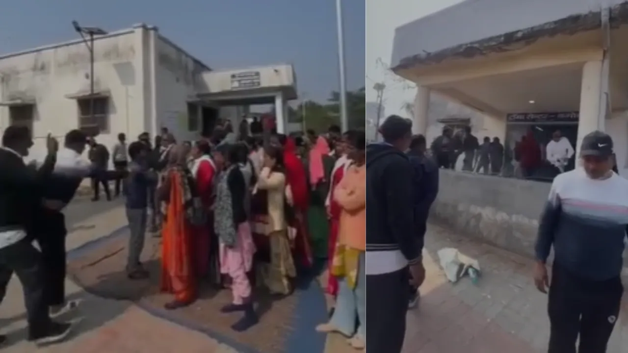 शव का पोस्टमार्टम नहीं होने पर ग्रामीण और परिजनों ने गिरिडीह के बगोदर ट्रामा सेंटर में किया तोड़फोड़