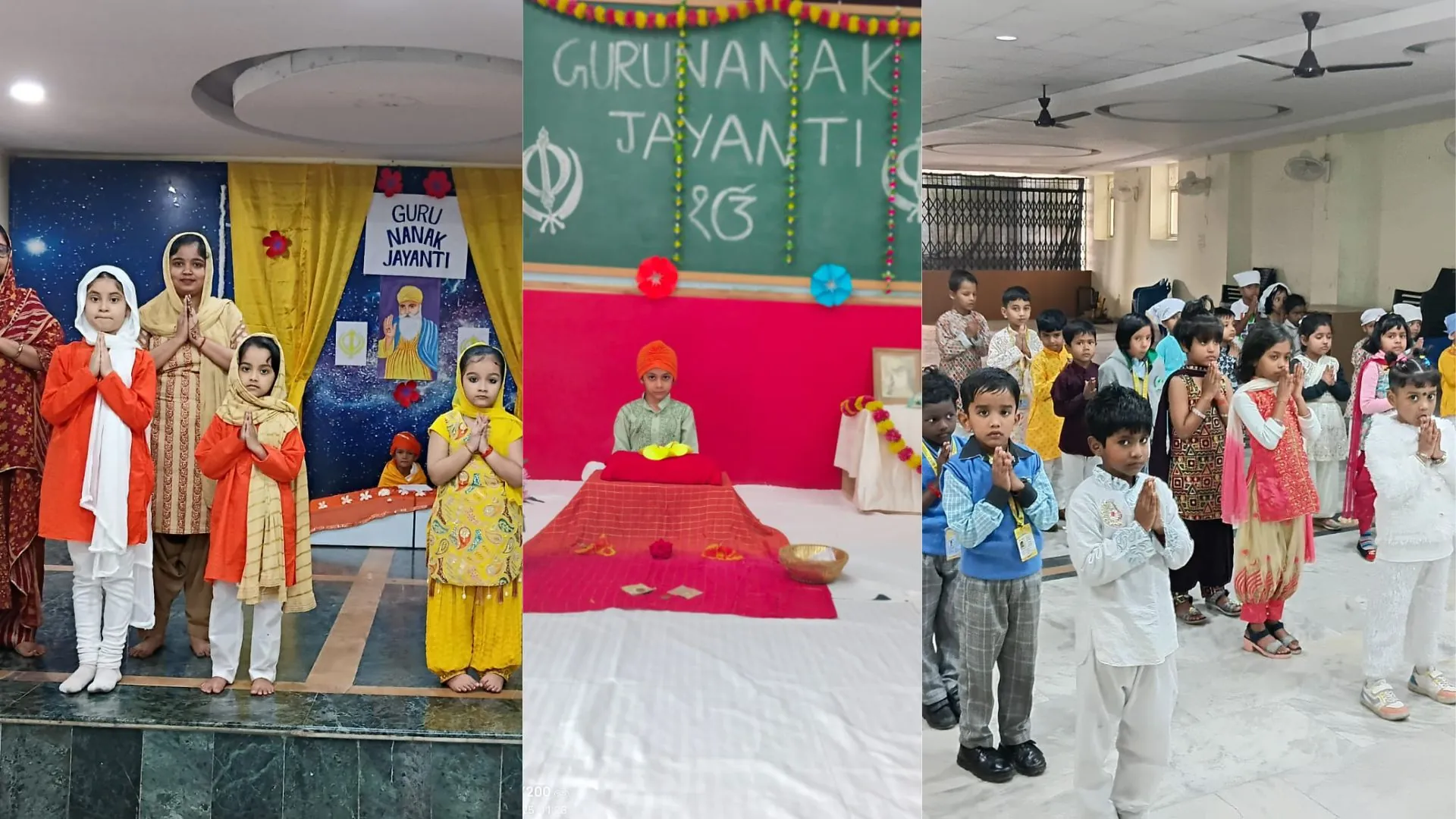 गुरुद्वारा के तर्ज पर सलूजा गोल्ड स्कल में भक्ति भाव के साथ मनाया गया प्रकाश पर्व