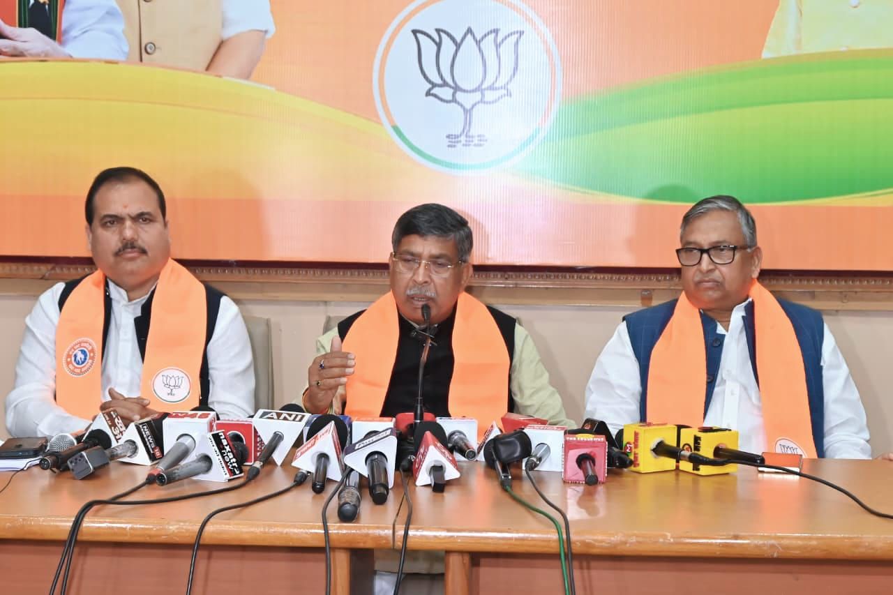 मतदान के बाद भाजपा प्रदेश अध्यक्ष की प्रेसवार्ता: चुनाव में व्यवधान डालने का सरकार पर लगाया आरोप, जनता का किया धन्यवाद