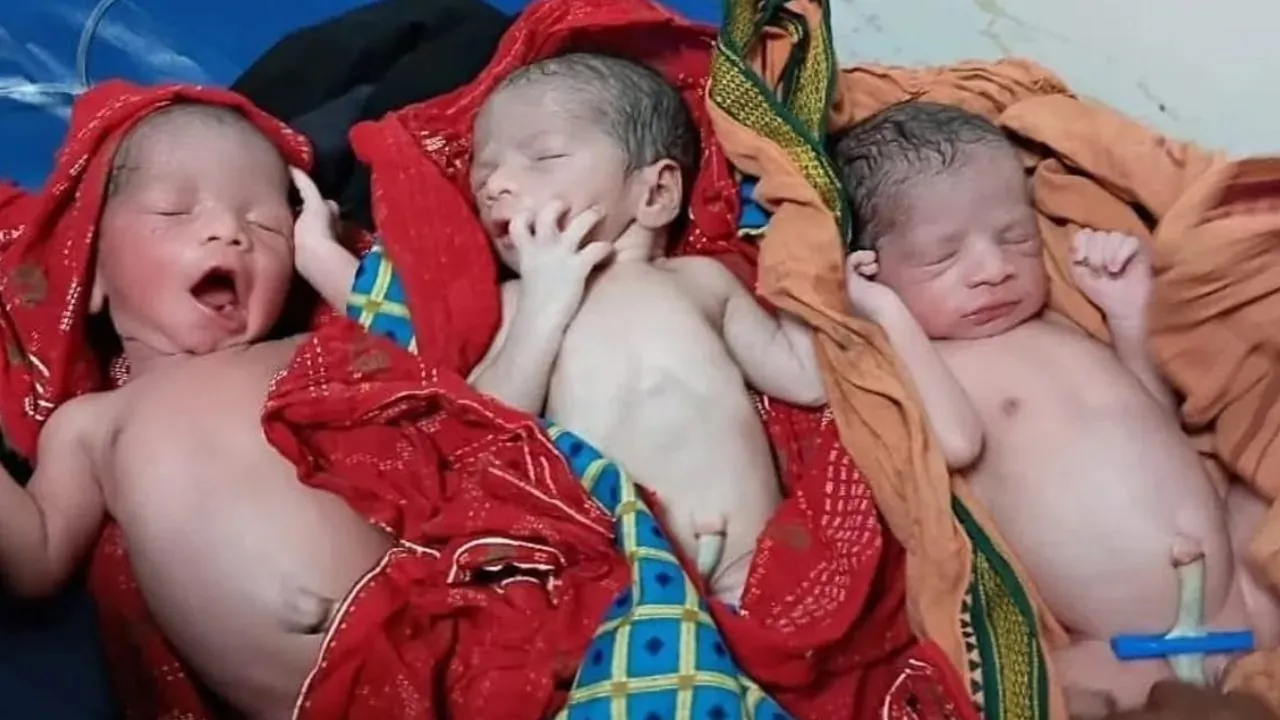 नवादा सदर अस्पताल में एक साथ तीन बच्चों का समान्य प्रसव से जन्म, मां और तीनों बच्चे स्वस्थ