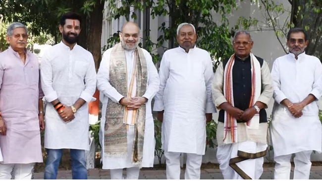 बिहार चुनाव को लेकर NDA में आज हो सकता है सीटों का बंटवारा, दिल्ली में BJP की कोर ग्रुप की बैठक जारी