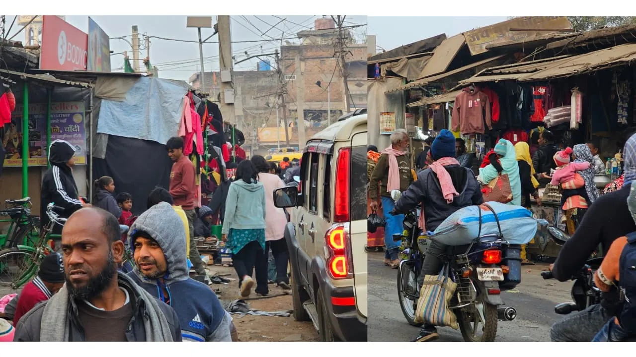 कुछ महीनों की राहत.. फिर वही हाल, हिरणपुर बाजार में लौट आया अतिक्रमण