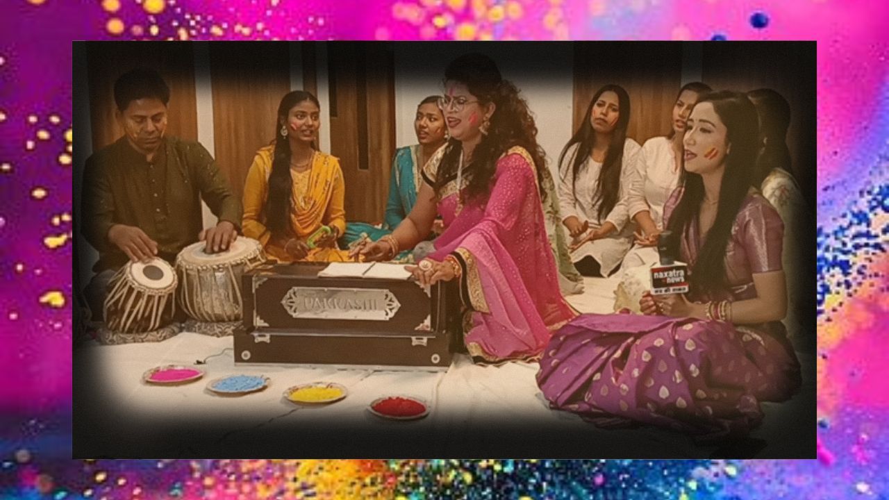 Holi@NaxatraNews: होलिया में उड़े रे गुलाल.. 'Naxatra News' के आंगन में
