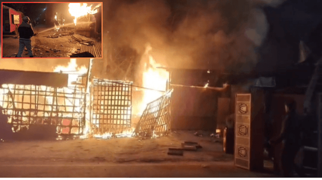 बोकारो में  DJ सहित 3 दुकानों में भीषण आग !  2,00,000 से अधिक का नुकसान 