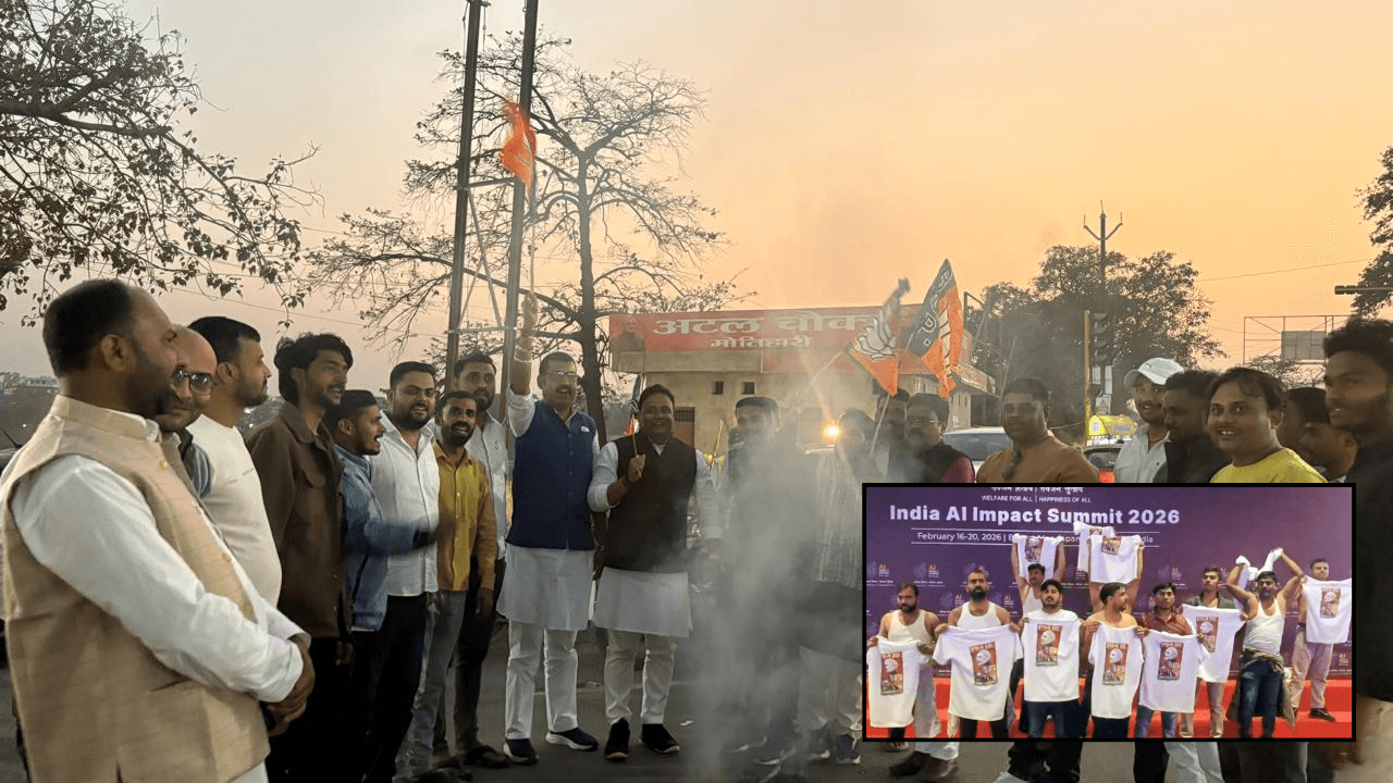 India AI Summit पर सियासी संग्राम ! मोतिहारी में राहुल गांधी का पुतला दहन, ‘देश की छवि से खिलवाड़’ का आरोप